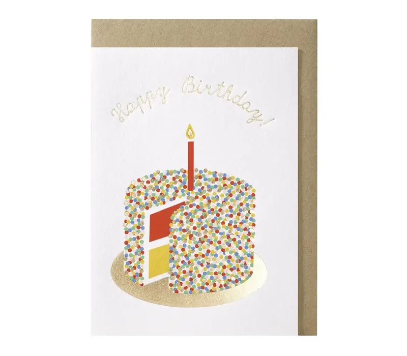 carte de vœux happy birthday - gâteau