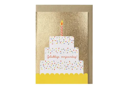 Papette gelukkige verjaardag - Kuchen-Grußkarte