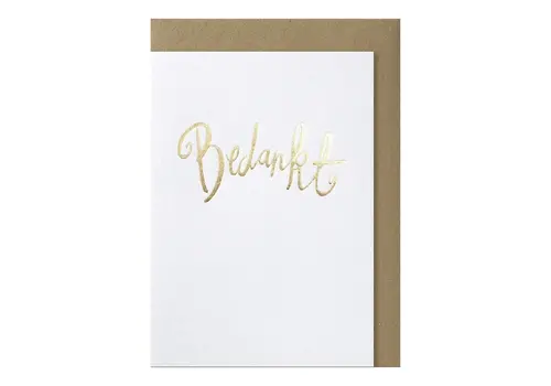 Papette carte de voeux Bedankt