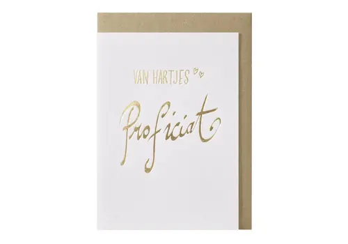 Papette Van hartjes proficiat greeting card