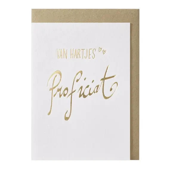 Van hartjes proficiat  Grûßkarte