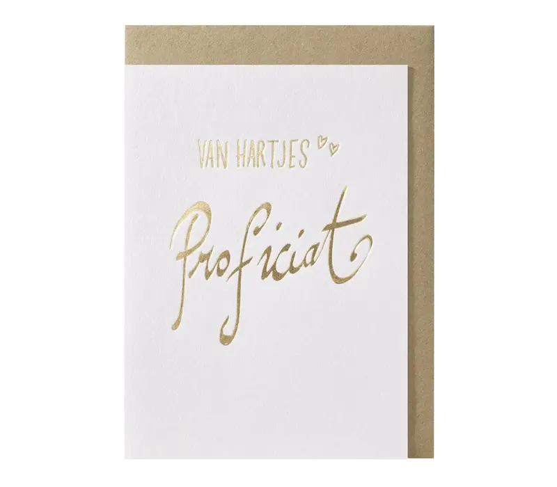Carte de vœux Van hartjes proficiat