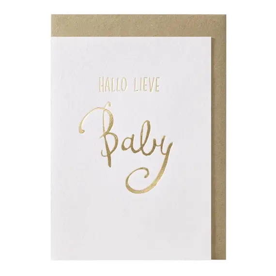 Hallo lieve baby greeting card