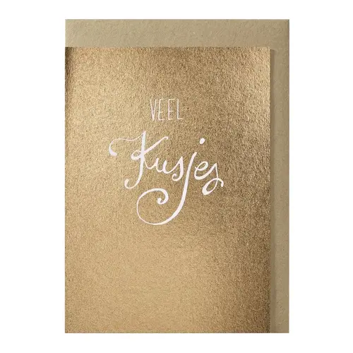 Veel kusjes wenskaart 