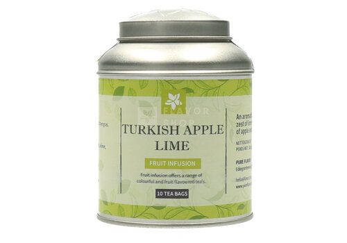 Pure Flavor Turkish Apple Lime theebuiltjes in blik - 10 stuks