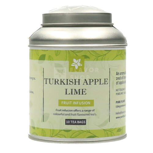 Turkish Apple Yoghurt Lime tea bags in can - 10 pieces 