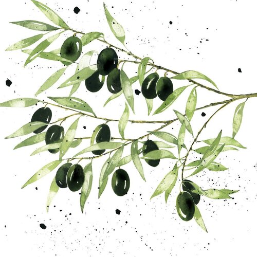 Napkins Olives 33x33 cm 