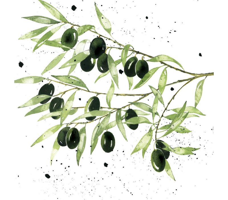 Serviettes Olives 33x33 cm