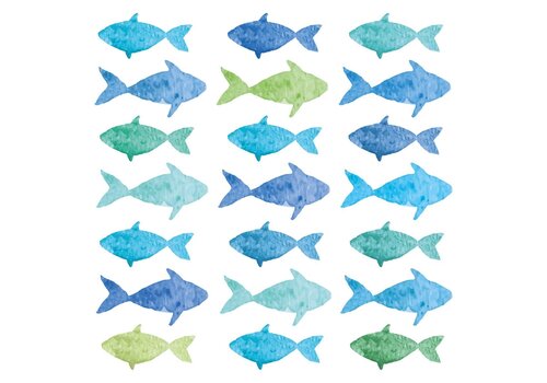 PPD Serviettes Aquarell Fishes 33x33 cm