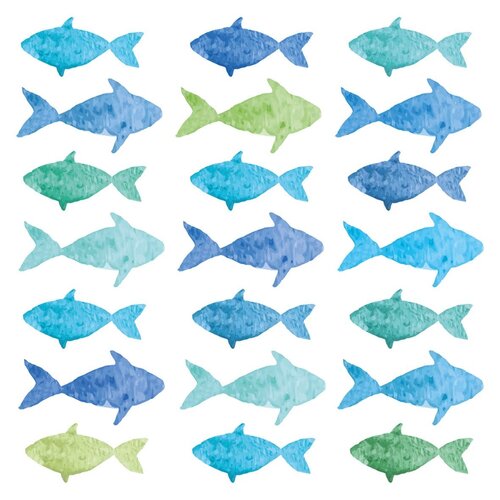 Servietten Aquarell Fishes 33x33 cm 