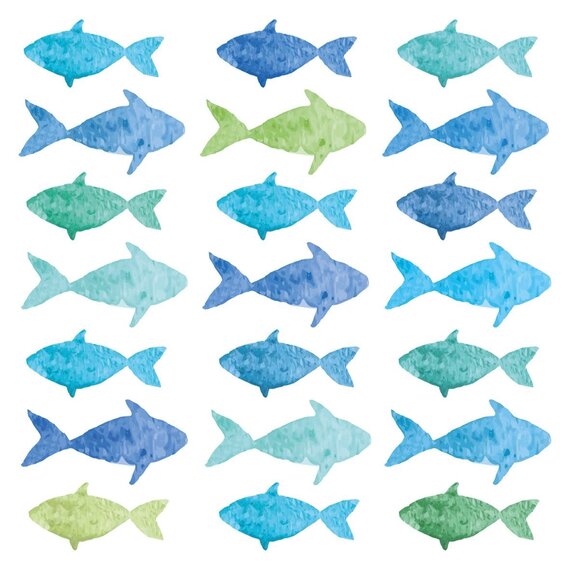 Servietten Aquarell Fische 33x33 cm