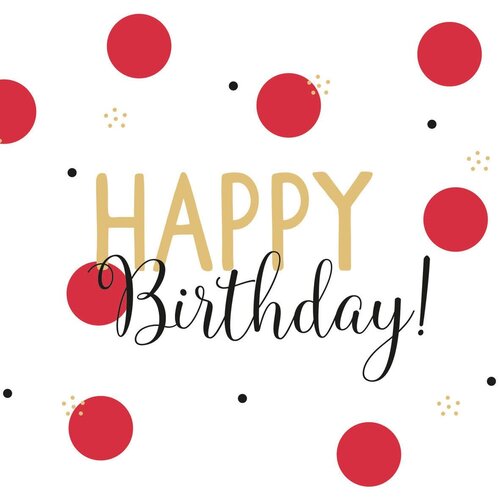 Servietten Happy Birthday! 33x33 cm 