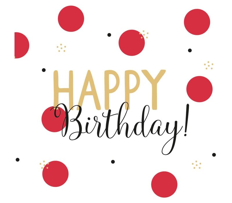 Servietten Happy Birthday! 33x33 cm