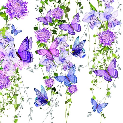 Servietten Butterfly Splash 33x33 cm 
