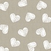 PPD Serviettes Fashion Hearts taupe white 33x33 cm