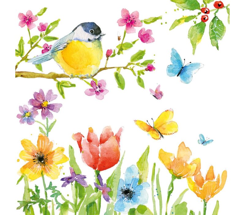 Servietten Spring Bird 33x33 cm