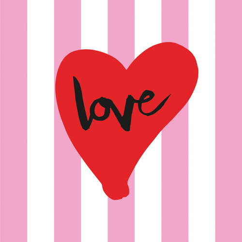 Servietten Formart Love 33x33 cm 