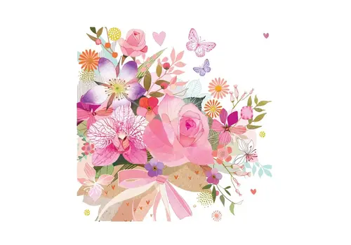PPD Napkins Rose Bouquet 25x25 cm