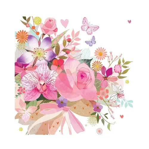 Servietten Rose Bouquet 25x25 cm 
