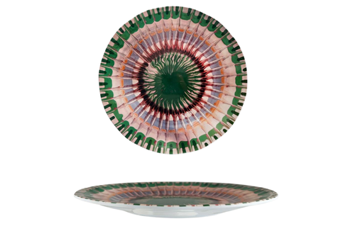 Apulia Raggio Green - Round dish in melamine 41 cm