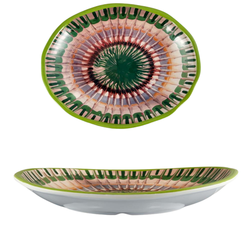 Apulia Raggio Green – Ovale Schale aus Melamin, 28 x 23 x 5 cm 