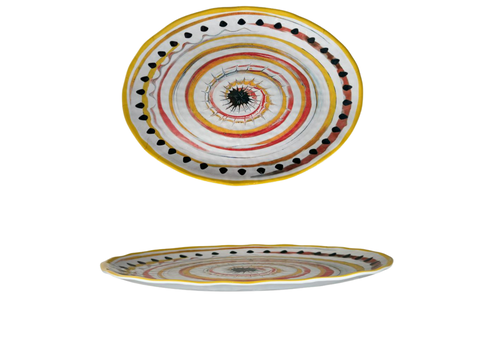 Arca Apulia Spirale Yellow - Ovale Schale aus Melamin 40 x 30 cm