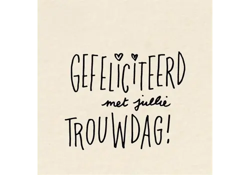 Papette Geschenkkarte – Gefeliciteerd met jullie trouwdag!