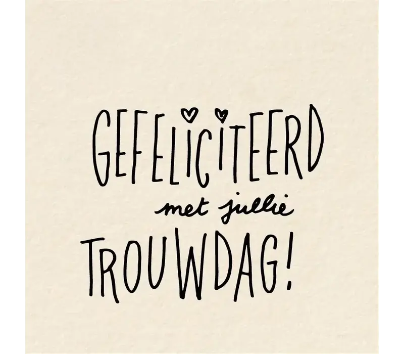 Gift card - Gefeliciteerd met jullie trouwdag!