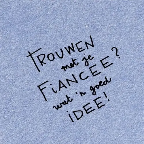 Gift card - Trouwen met je fiancee? Wat 'n goed idee! 