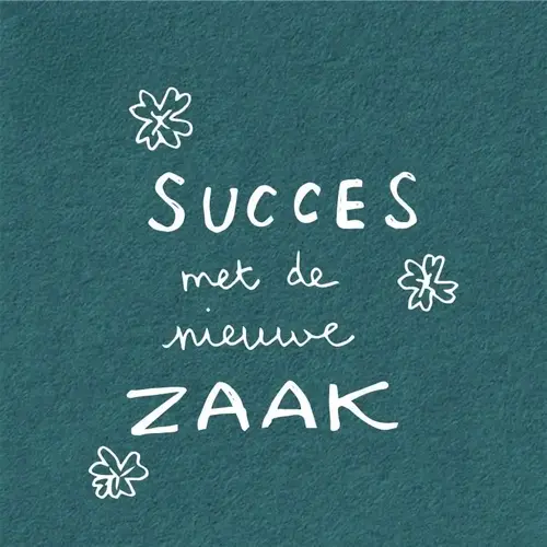 Carte cadeau - Succes met de nieuwe zaak (trèfle) 