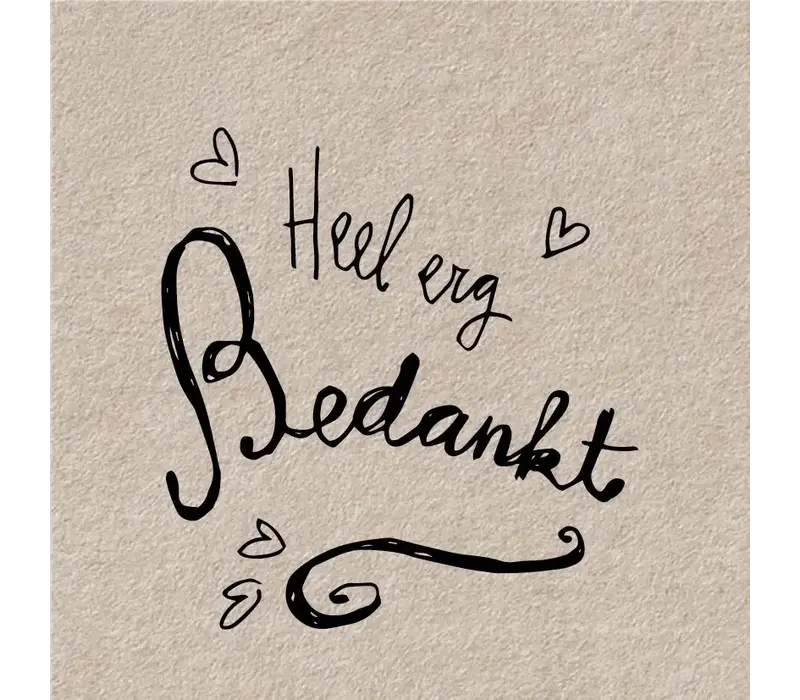 Carte cadeau - Heel erg bedankt!