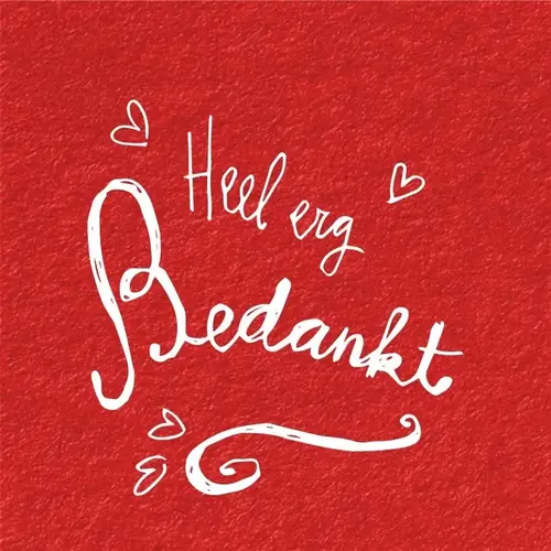 Geschenkkarte - Heel erg bedankt! 