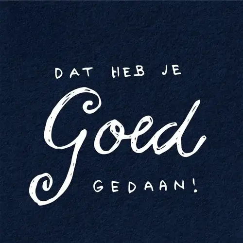 Kadokaartje - Dat heb je goed gedaan! 