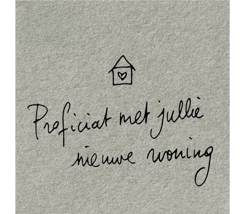Kadokaartje - Proficiat met jullie nieuwe woning