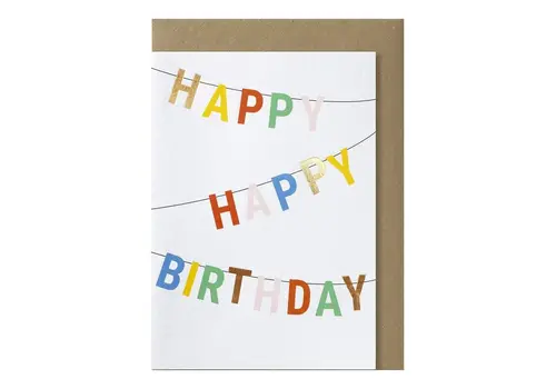 Papette Happy Birthday Banner Greeting Card