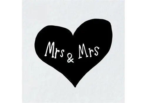 Papette Kadokaartje - Mrs & Mrs (vol hart)