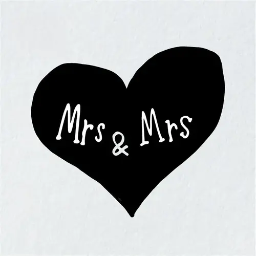 Gift card - Mrs & Mrs (full heart) 