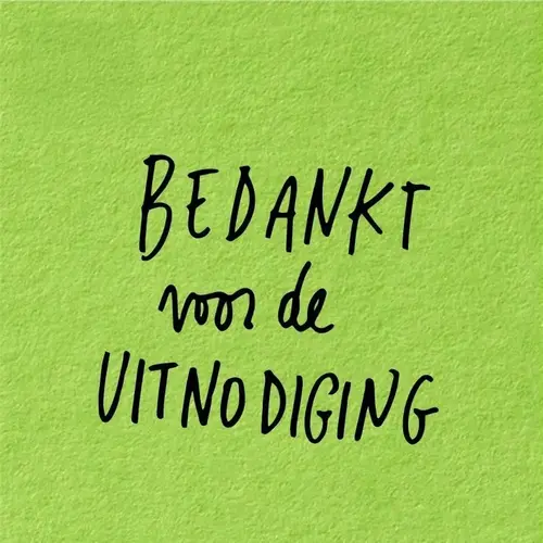 Gift card - Bedankt voor de uitnodiging! 