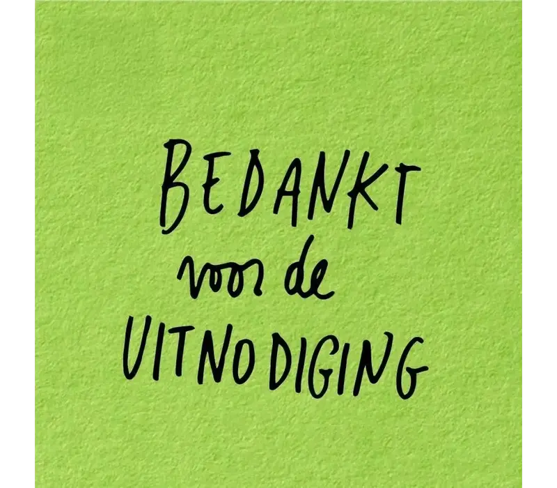 Gift card - Bedankt voor de uitnodiging!