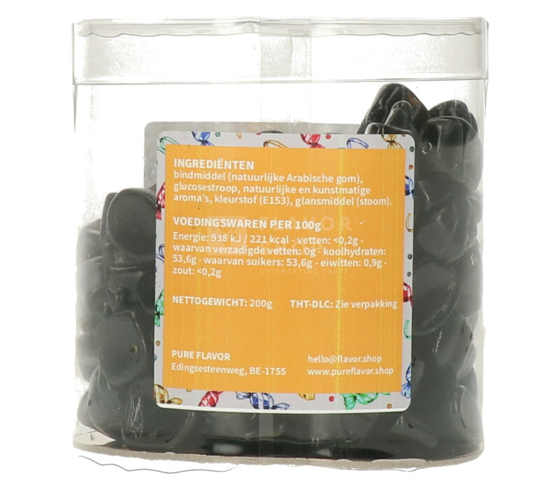 Zwarte harde drop 200 g