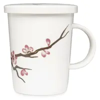 Sakura tea cup, porcelain filter, gift box
