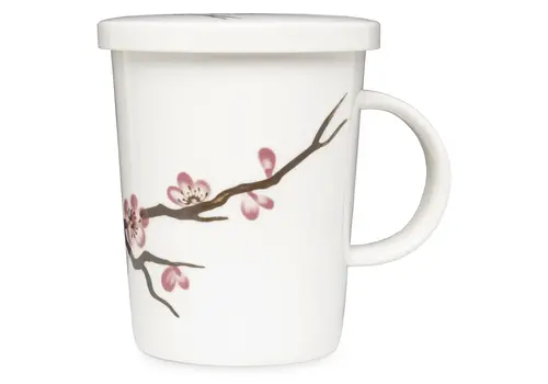 Edo Japan Tasse à thé Sakura, filtre en porcelaine, coffret cadeau