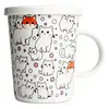 Edo Japan Tasse à thé Cats, filtre en porcelaine, coffret cadeau