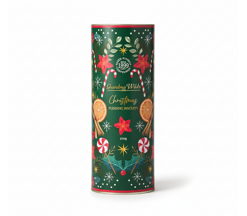 Christmas Pudding Biscuits - Candycane 200 g