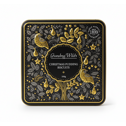 Christmas Pudding Biscuits Pear Tree - Blik 200 g 