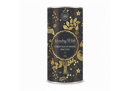 Grandma Wild's Christmas Pudding Biscuits - Black 100 g