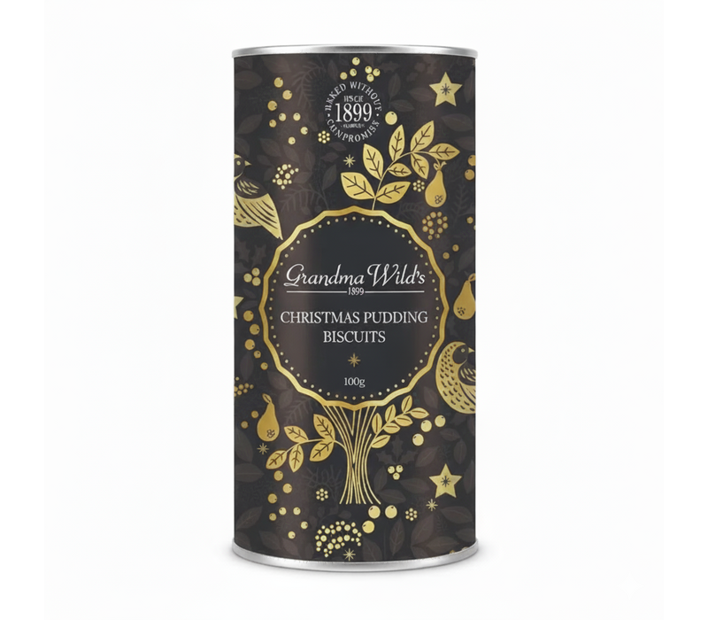 Christmas Pudding Biscuits - Black 100 g