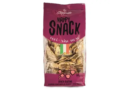 Happy Snack Chips de maïs, pois et riz noir 160 g