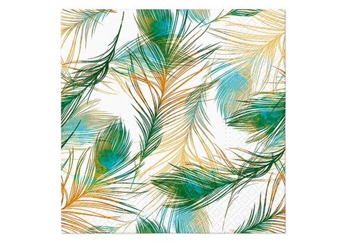 PAW Serviettes Feather composition 33 x 33 cm