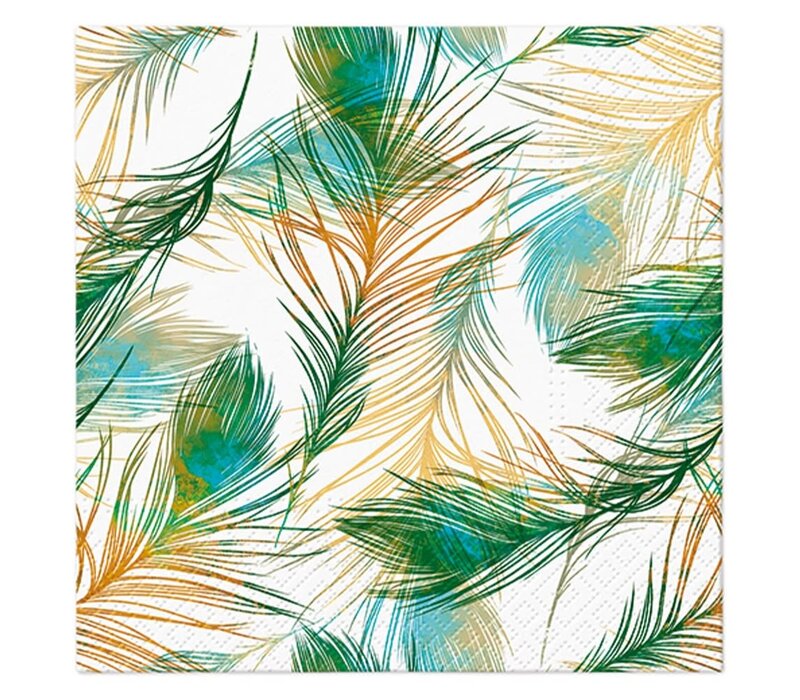 Serviettes Feather composition 33 x 33 cm